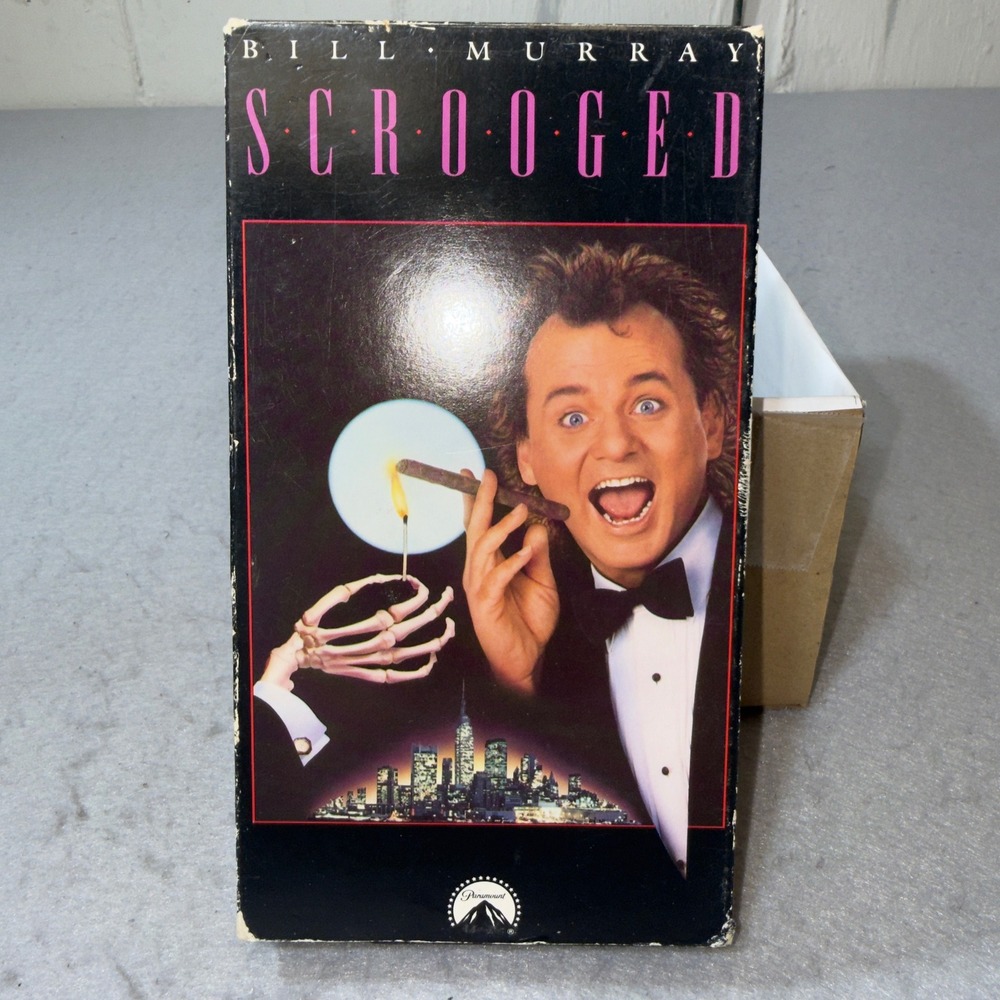 Scrooged VHS Bill Murray 1988 Christmas Comedy Movie‎ Paramount Pictures PG-13